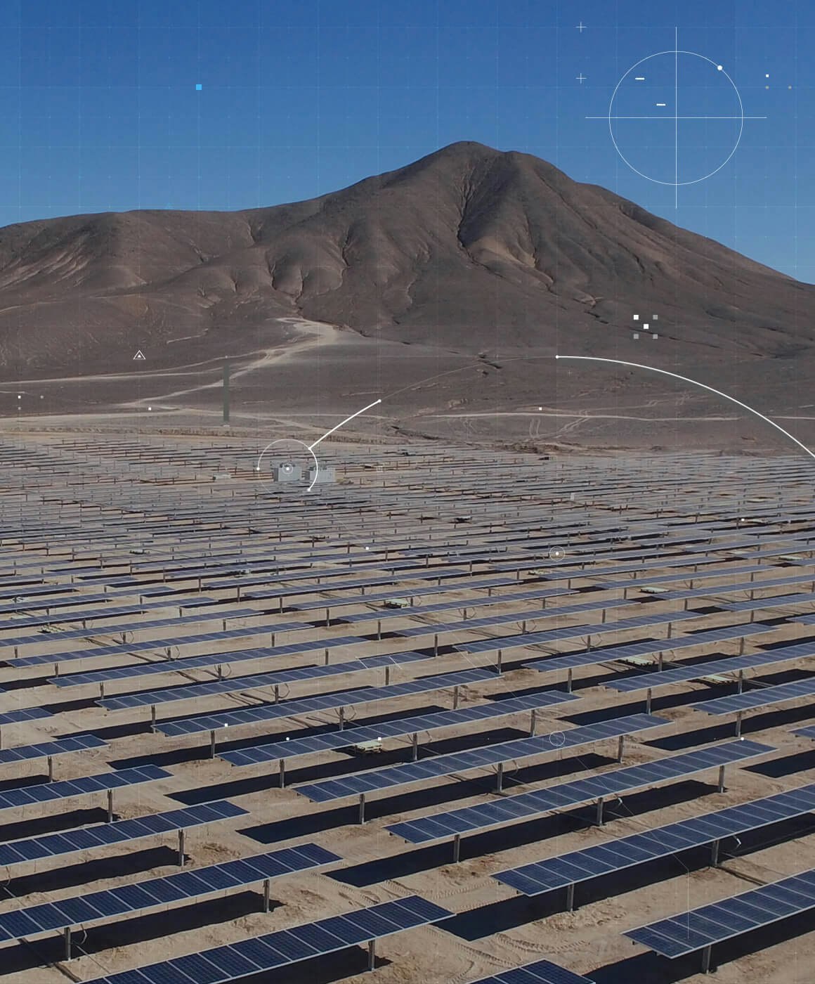 Solar panels in desert