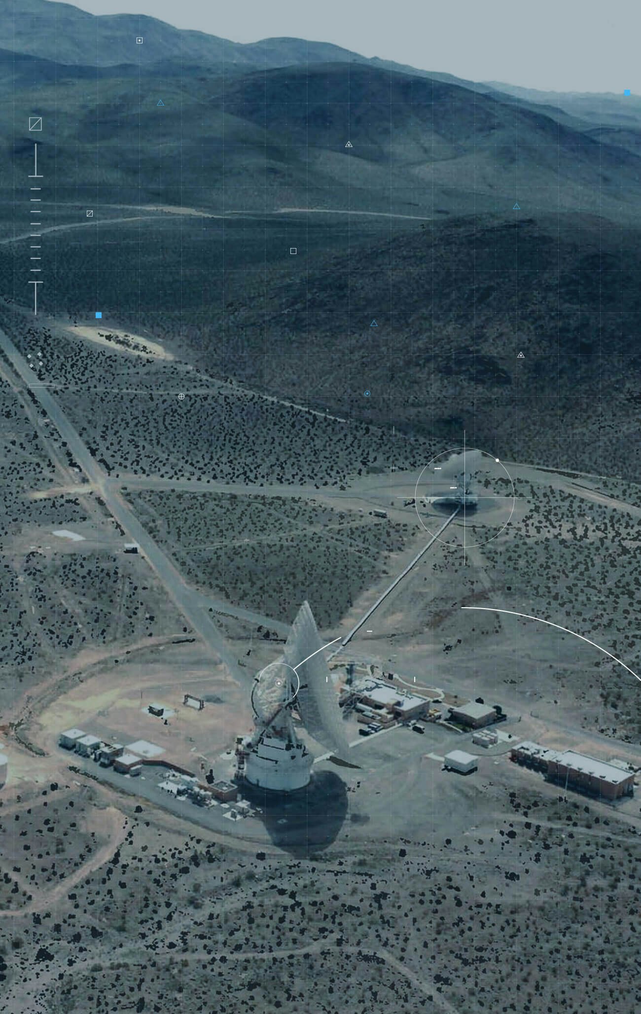 Aerial view of Radar Dishes